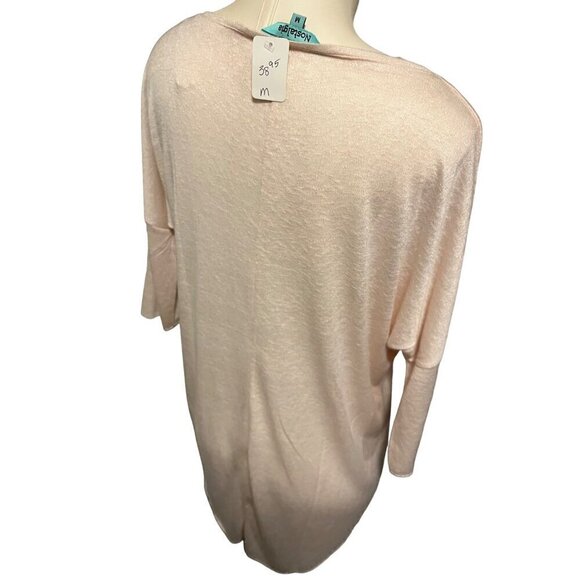 NWT nostalgia dolman sleeve poleyester blouse pink vneck top - Picture 7 of 8
